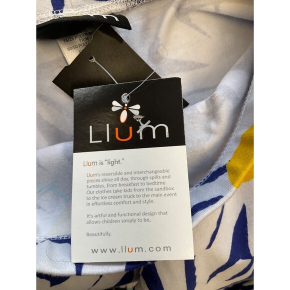 Llum Daisy Print‎ Blue & White Leggings - Stretchy Cotton Blend Size 4 - Picture 7 of 7